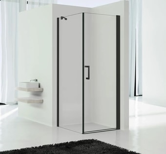 Душевой уголок Vincea Orta VSR-1O9090CLB (черный/прозрачное)
