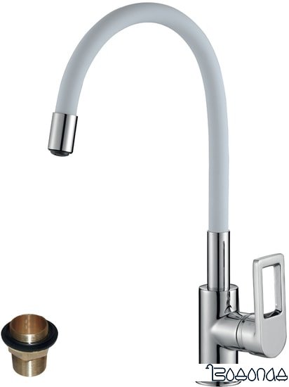 Смеситель Rossinka Silvermix Z35-35U (белый/хром)