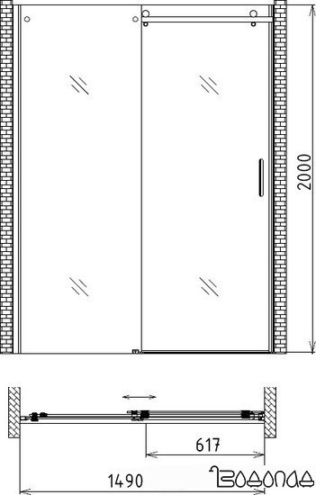 Душевая дверь Gemy Modern Gent S25191B фото 4