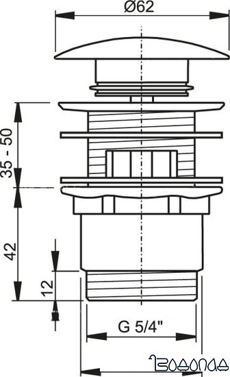 Донный клапан Alcaplast A390
