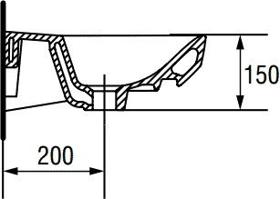 Умывальник Cersanit CARINA 50 50x39 фото 4