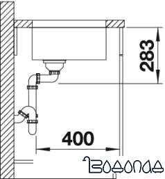 Кухонная мойка Blanco Supra 450-U (без клапана-автомата) [518203] фото 4