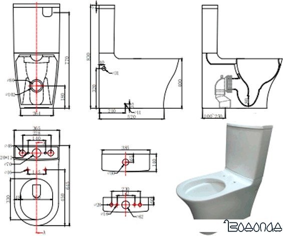 Унитаз Bravat Pura CX21214UW-P-RUS+CY21214W-RUS фото 4