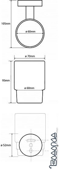 Стакан для зубной щетки и пасты Bemeta Trend-i 104110018
