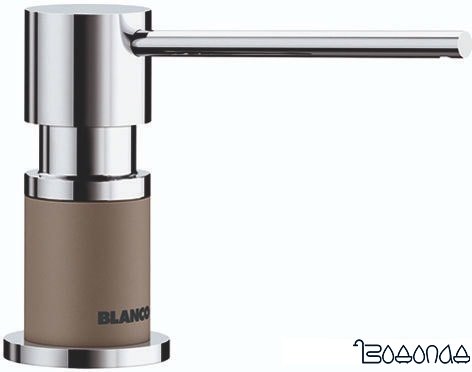 Дозатор для жидкого мыла Blanco Lato (хром/серый беж) фото 1