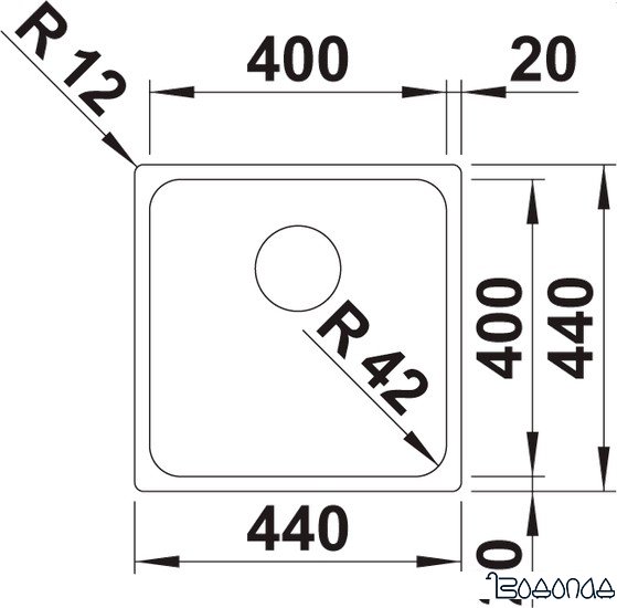 Кухонная мойка Blanco Solis 400-U 526117 (полированная) Кухонная мойка Blanco Solis 400-U 526117 (полированная)