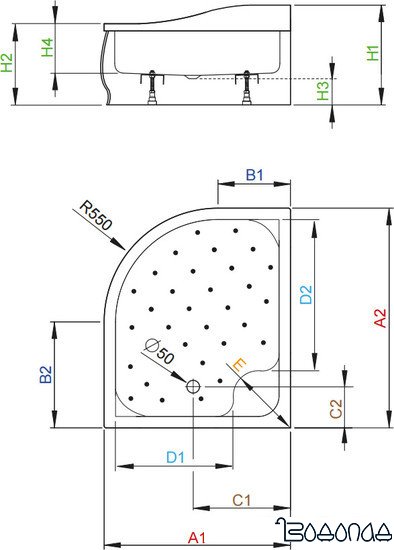 Душевой поддон Radaway Korfu E 120x90 (правый) [4E91240-03R] фото 2