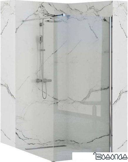 Душевая стенка Rea Aero N 90 (хром/прозрачное стекло)