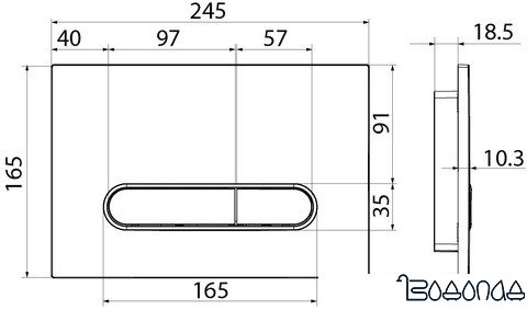 Панель смыва IDDIS Unifix UNI70M0i77 (хром) фото 3