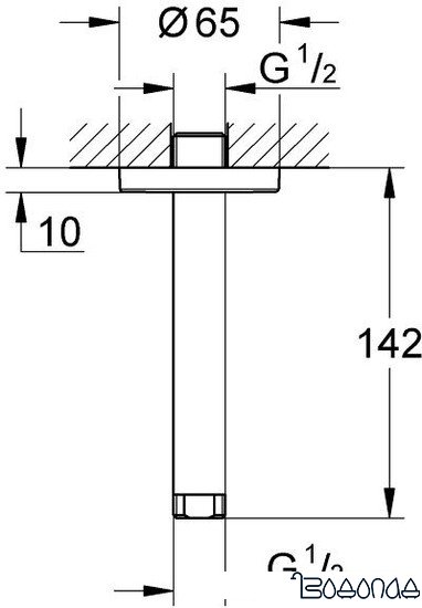 Держатель верхнего душа Grohe Rainshower 28724000 (хром)