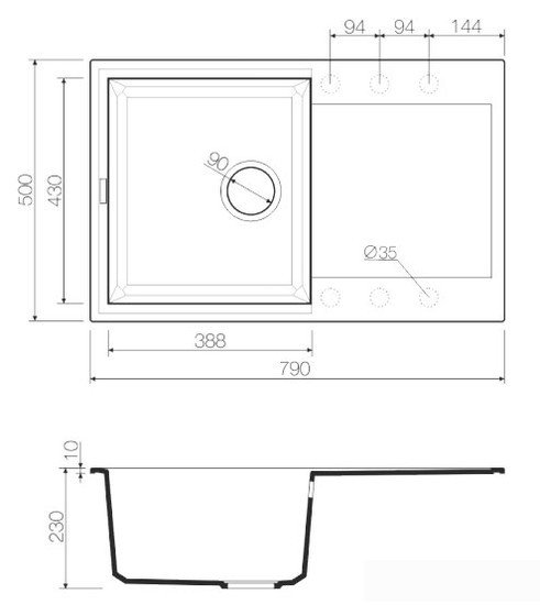 Кухонная мойка Omoikiri Sakaime 79-EV [4993282]