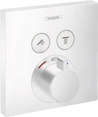 Смеситель Hansgrohe ShowerSelect 15763700 (белый матовый)
