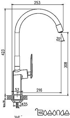 Смеситель Haiba HB73548-8 (белый) фото 2