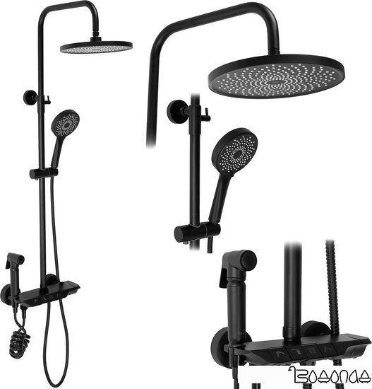 Душевая система Rea Max Black REA-P6615