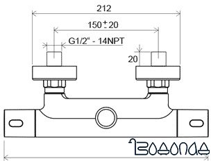 Душевая система Ravak TE 093.00/150 [X070099]