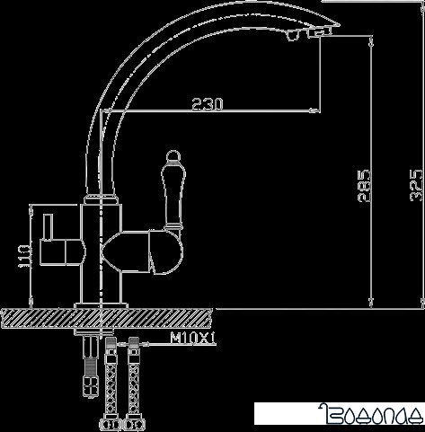 Смеситель ZorG ZR 314 YF-33 Black Metal