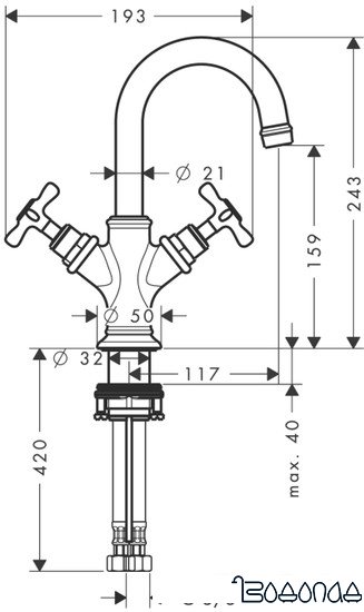 Смеситель Axor Montreu 16505000