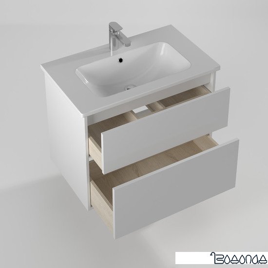 Briz Тумба подвесная Монца 80 с умывальником Эйфория