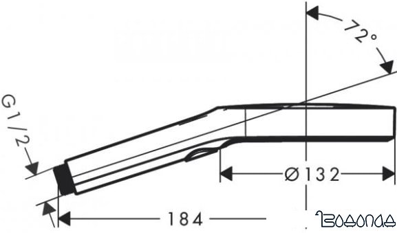 Душевая лейка Hansgrohe Rainfinity 130 3jet EcoSmart 26864700