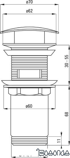 Донный клапан Deante NHC 011U
