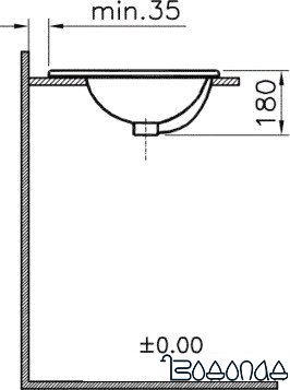 Умывальник Vitra S20 52.5x47.5 [5468B003-0001] фото 4