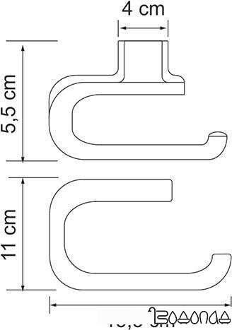 Держатель для туалетной бумаги Wasserkraft Kammel K-8396W фото 2