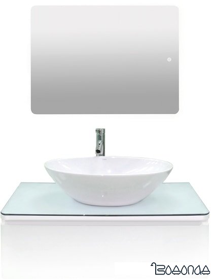 Мебель для ванных комнат Misty тумба под умывальник Скай-90 подвесная с подсветкой фото 4