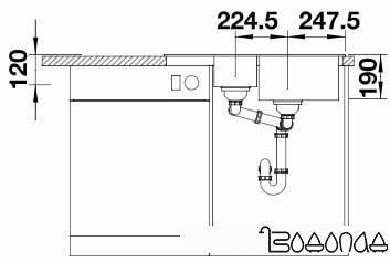 Кухонная мойка Blanco Legra 6 S Compact (черный) фото 4