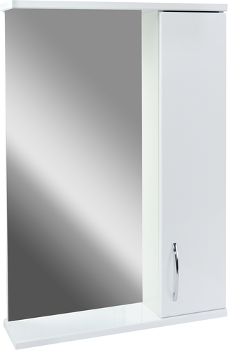 Doratiz Шкаф с зеркалом Эко 60 (правый, белый)
