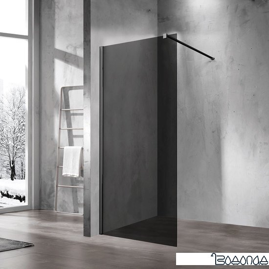 Душевая стенка Vincea Walk-In VSW-1H100CGB (матовый черный/тонированное)