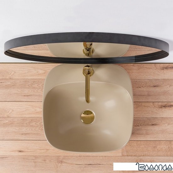 Умывальник Rea Luiza 42 (бежевый матовый) фото 4