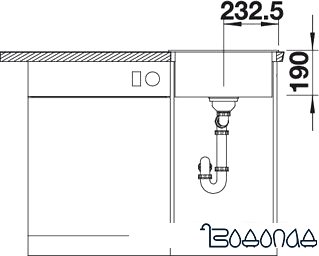 Кухонная мойка Blanco DALAGO 45 (шампань) [517162] фото 4