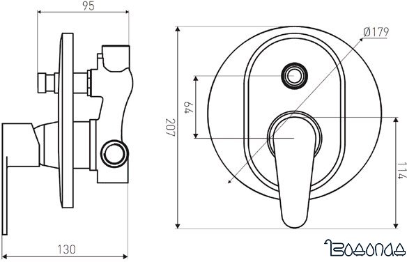 Смеситель Ferro Algeo BAG7P
