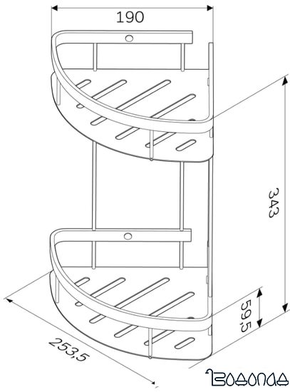 Мебель для ванных комнат AM.PM Полка Sense L A7454200 фото 2