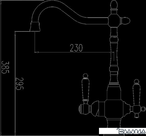 Смеситель ZorG ZR 336 YF-50 BR