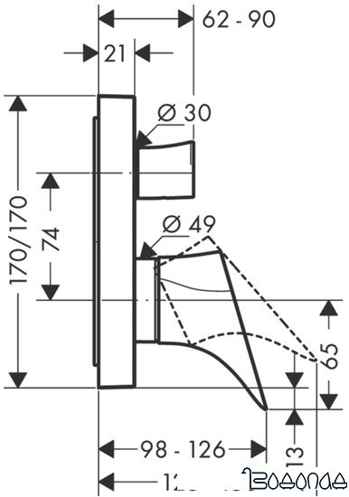Смеситель Axor Starck Organic 12415000
