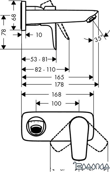 Смеситель Hansgrohe Talis E 71732000 фото 2