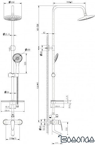 Душевая система Lemark LM0462C