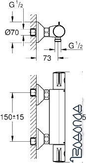 Смеситель Grohe Grohtherm 800 34558000