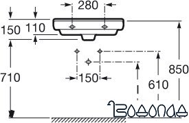 Умывальник Roca Dama 40x32 (32778A000) фото 4