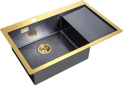 Кухонная мойка ZorG A 7851 L (графит/бронза)