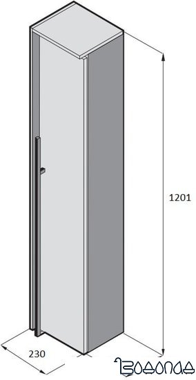 Roca Шкаф-пенал Aneto 23 857467806 (белый, правый)