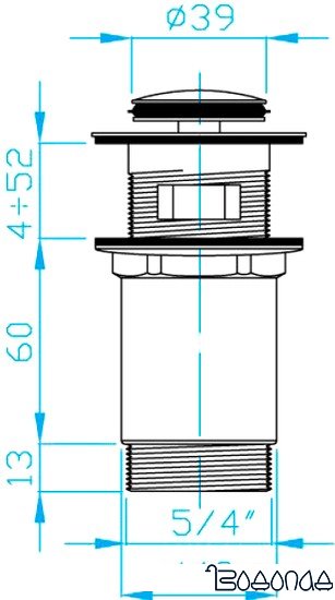 Донный клапан Plast Brno EUVCR01
