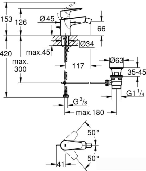 Смеситель Grohe Bauedge 23331001