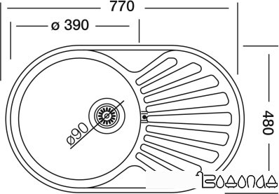 Кухонная мойка Kromevye EX 159 D Кухонная мойка Kromevye EX 159 D
