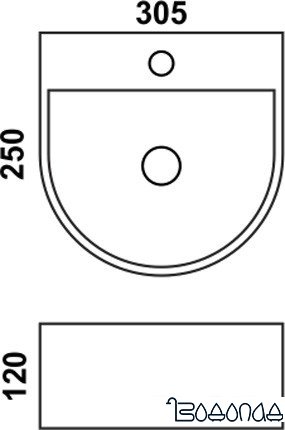 Умывальник Melana MLN-7781 30.5x25 фото 2
