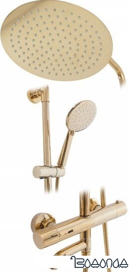 Душевая система Rea Lungo REA-P4114 (золотой)