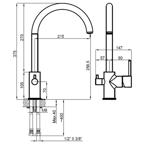 Смеситель Azario Tasco AZ-15164421
