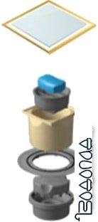 Трап/канал Pestan Confluo Standard Vertical Dry White Glass Gold