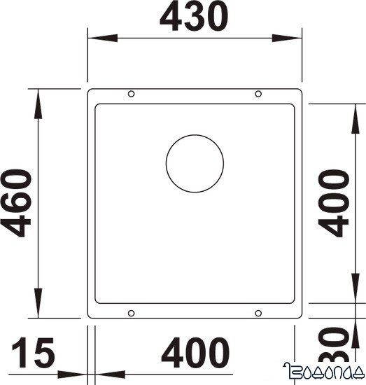 Кухонная мойка Blanco Rotan 400-U 521334 (белый)